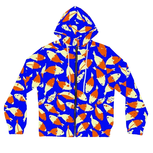 Koi Voltage on a Women's Full-Zip Hoodie