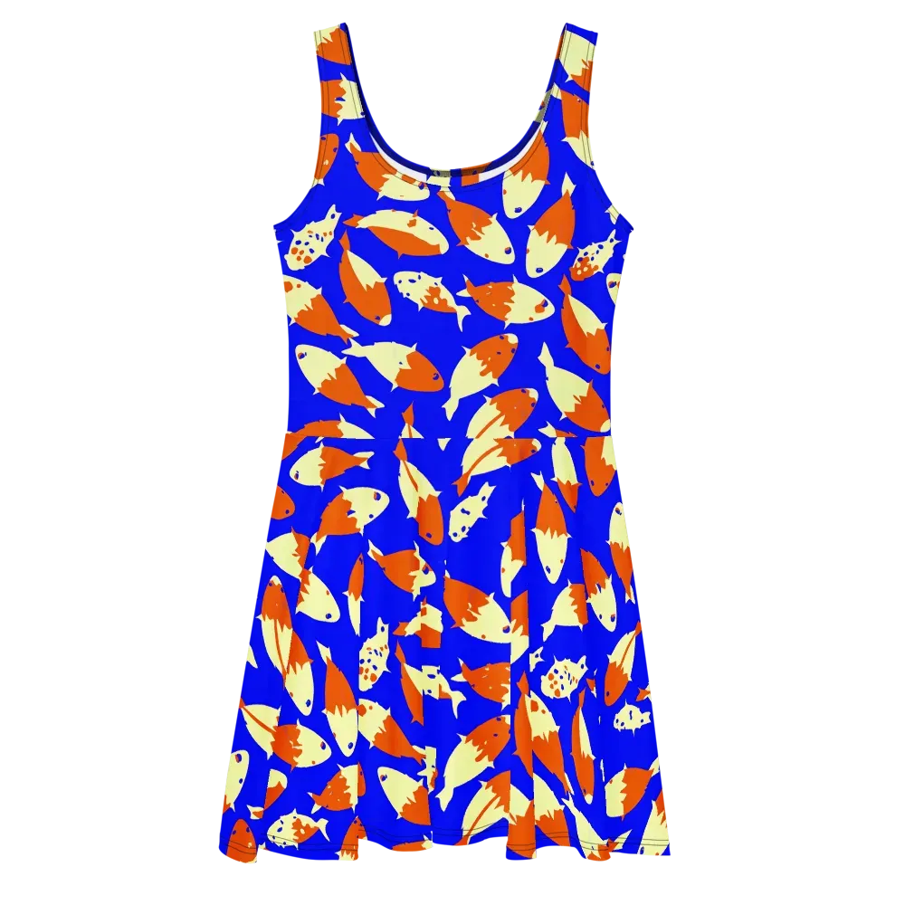 Koi Voltage on Skater Dress — Front