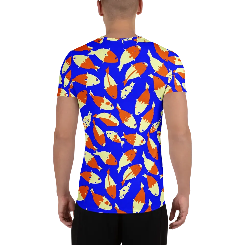 Koi Voltage on Men's Athletic T-Shirt — Back