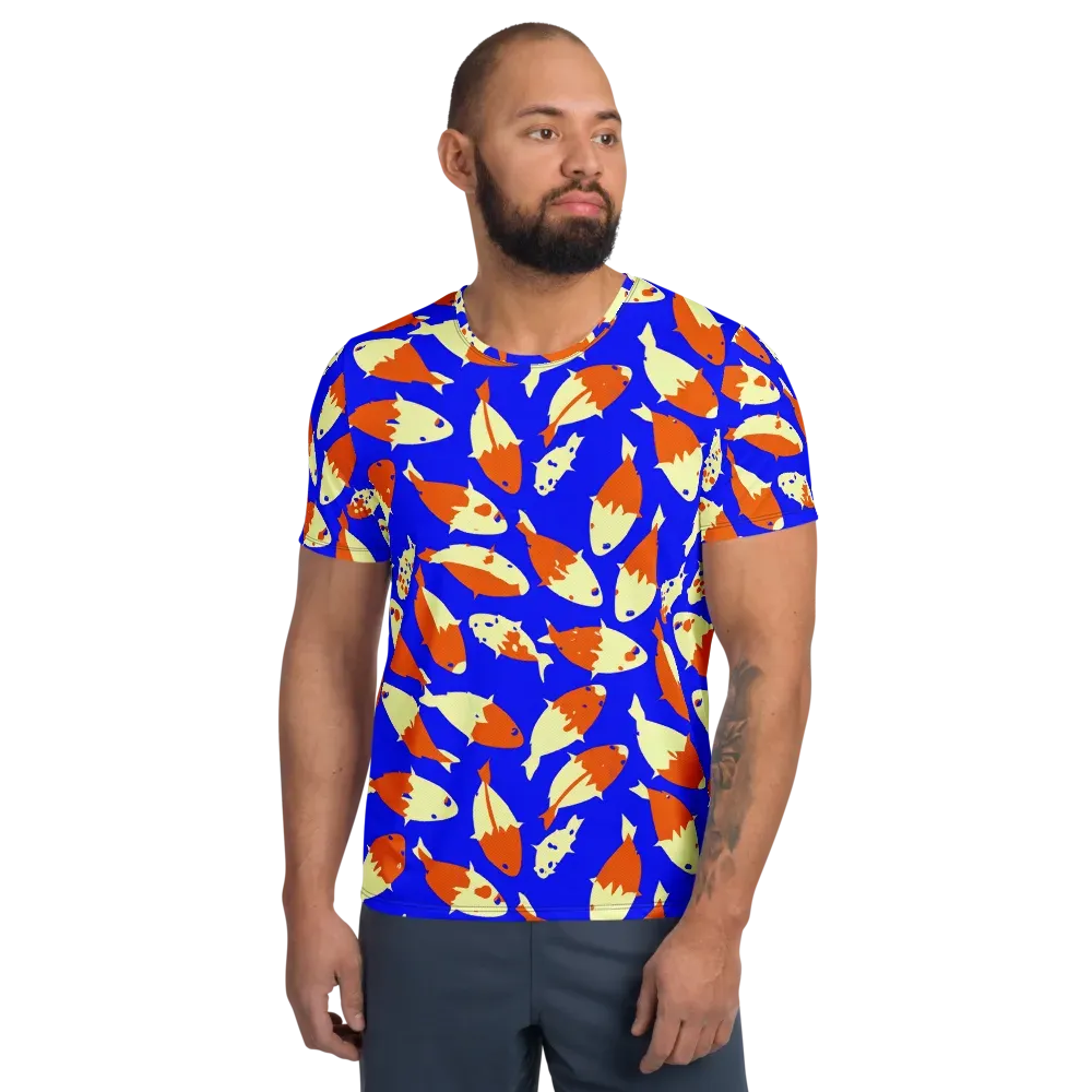 Koi Voltage on Men's Athletic T-Shirt — Front