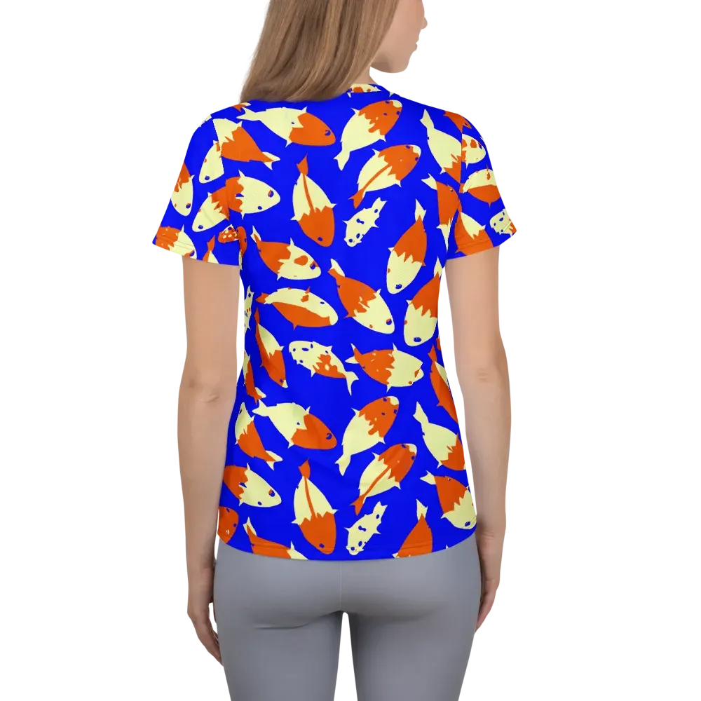 Koi Voltage on Women's Athletic T-Shirt — Back