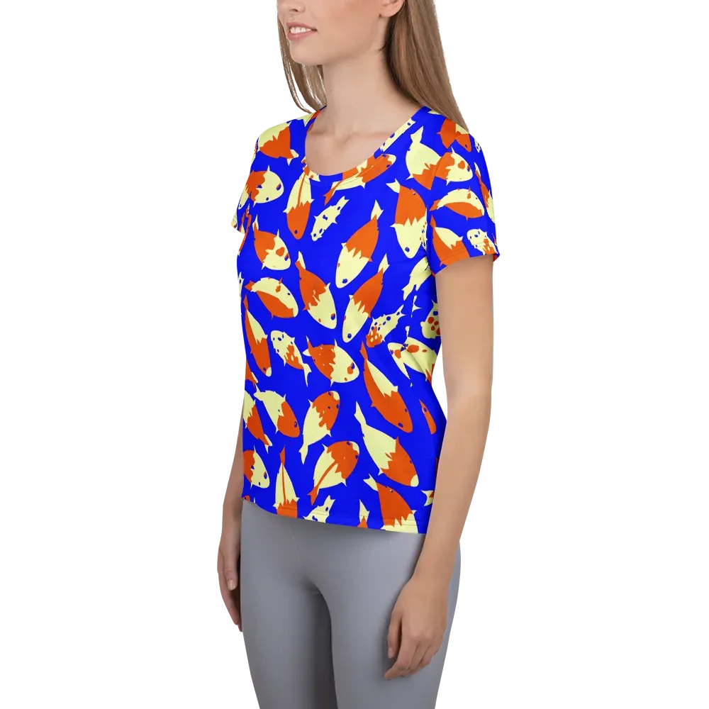 Koi Voltage on Women's Athletic T-Shirt — Left