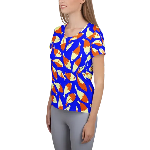 Koi Voltage on a Women's Athletic T-Shirt