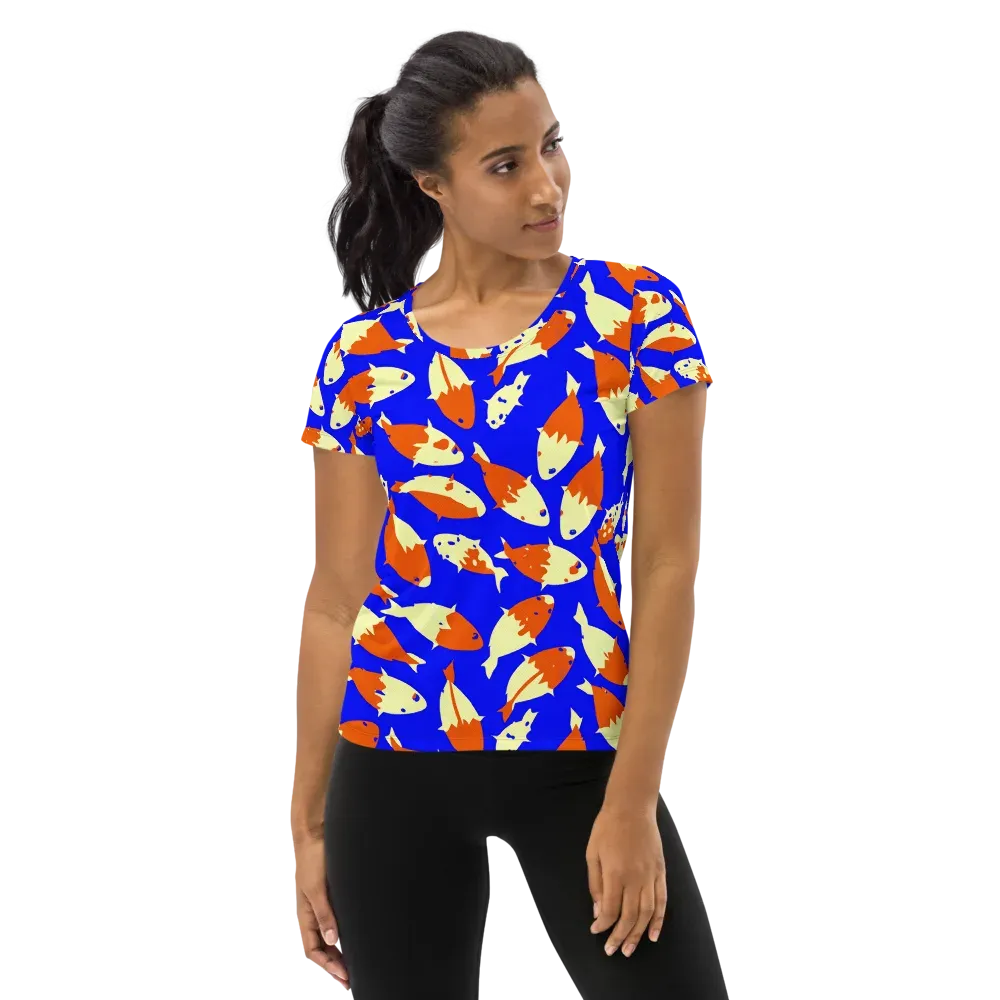 Koi Voltage on Women's Athletic T-Shirt — Front