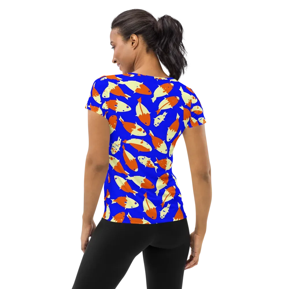 Koi Voltage on Women's Athletic T-Shirt — Back