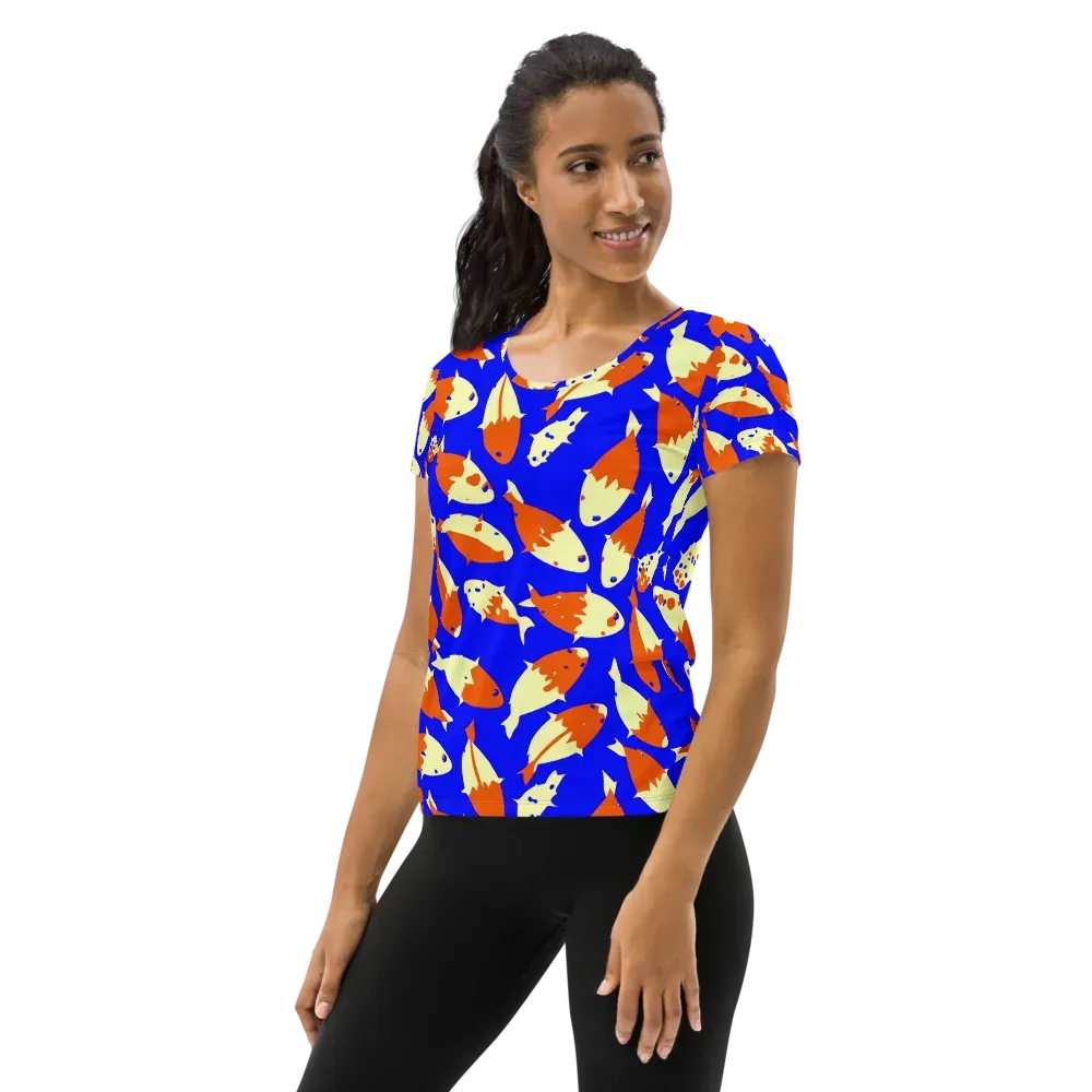 Koi Voltage on Women's Athletic T-Shirt — Left