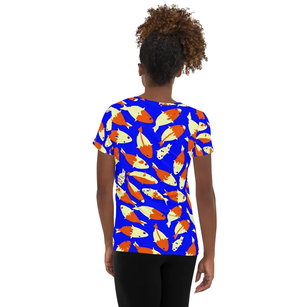 Koi Voltage on Women's Athletic T-Shirt — Back