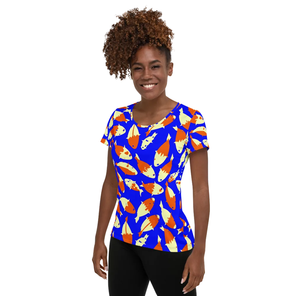 Koi Voltage on Women's Athletic T-Shirt — Left