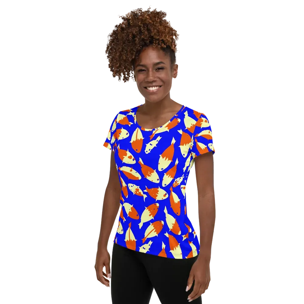 Koi Voltage on Women's Athletic T-Shirt — Left