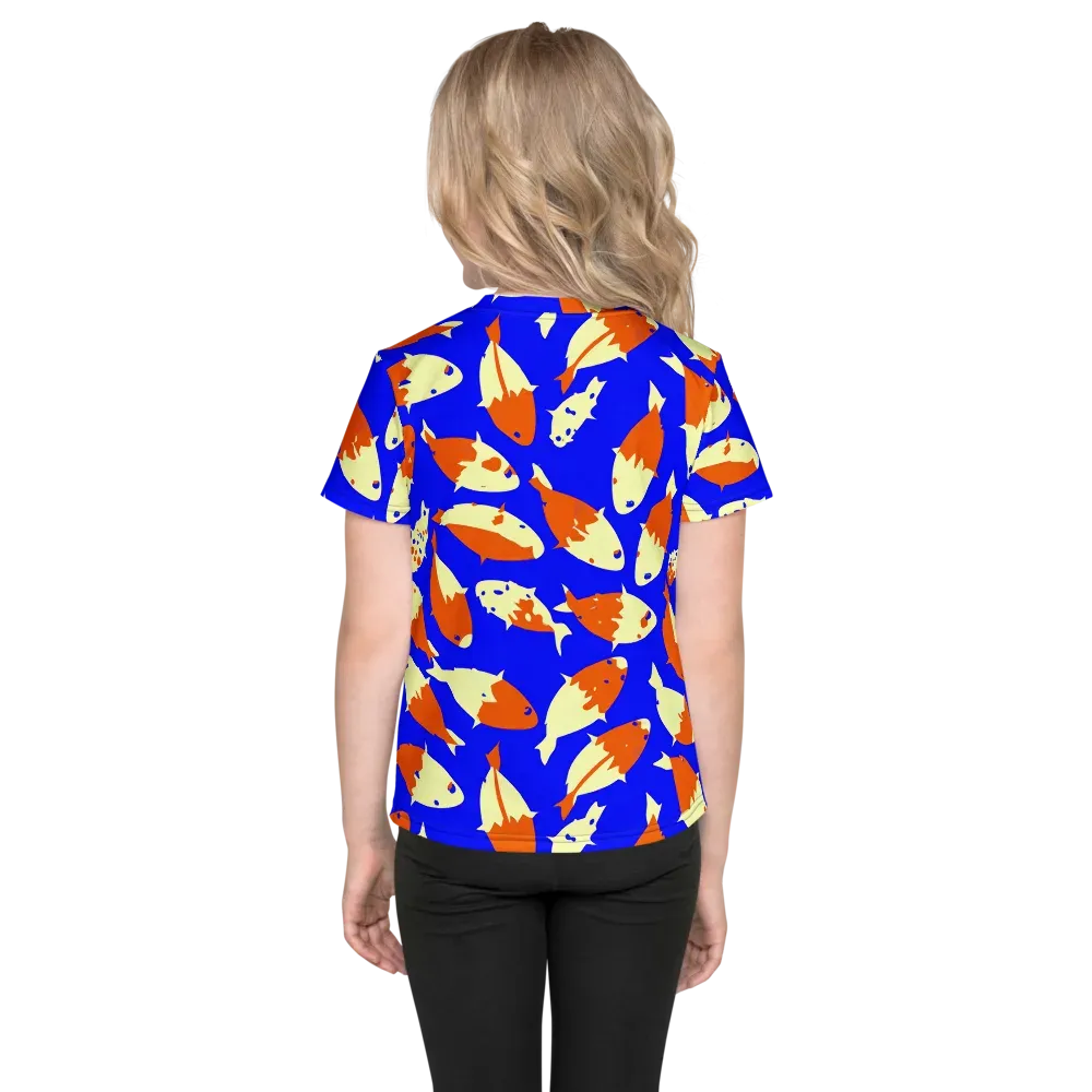 Koi Voltage on Kids Crew Neck T-Shirt — Back