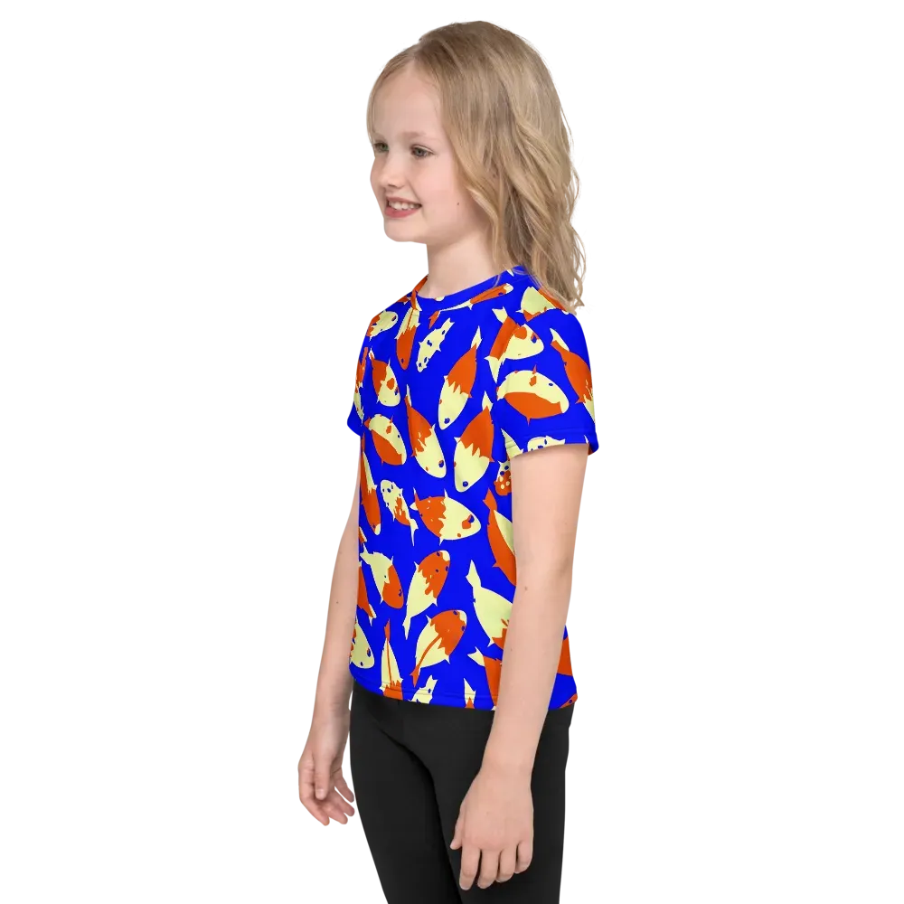 Koi Voltage on Kids Crew Neck T-Shirt — Left