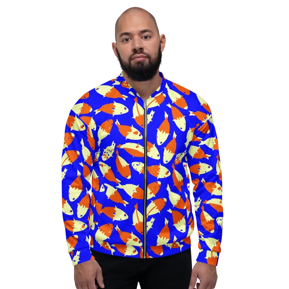 Koi Voltage on Bomber Jacket — Front