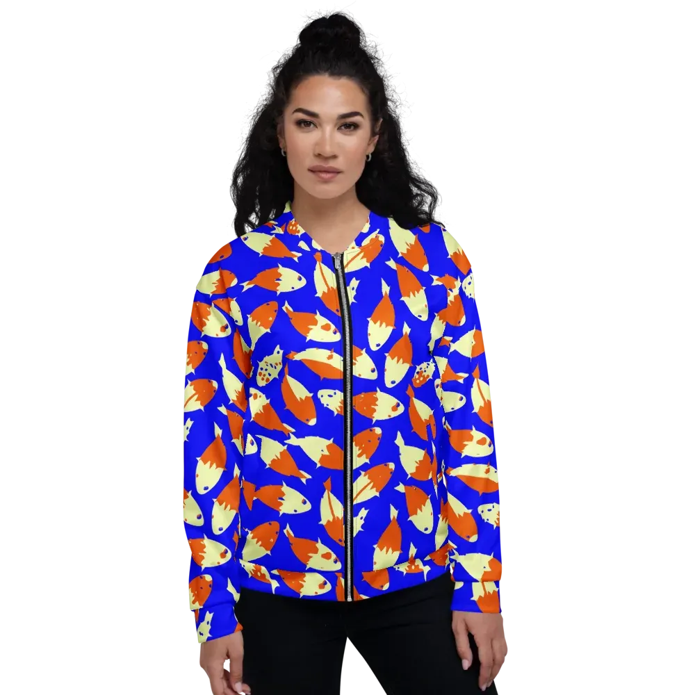 Koi Voltage on Bomber Jacket — Front