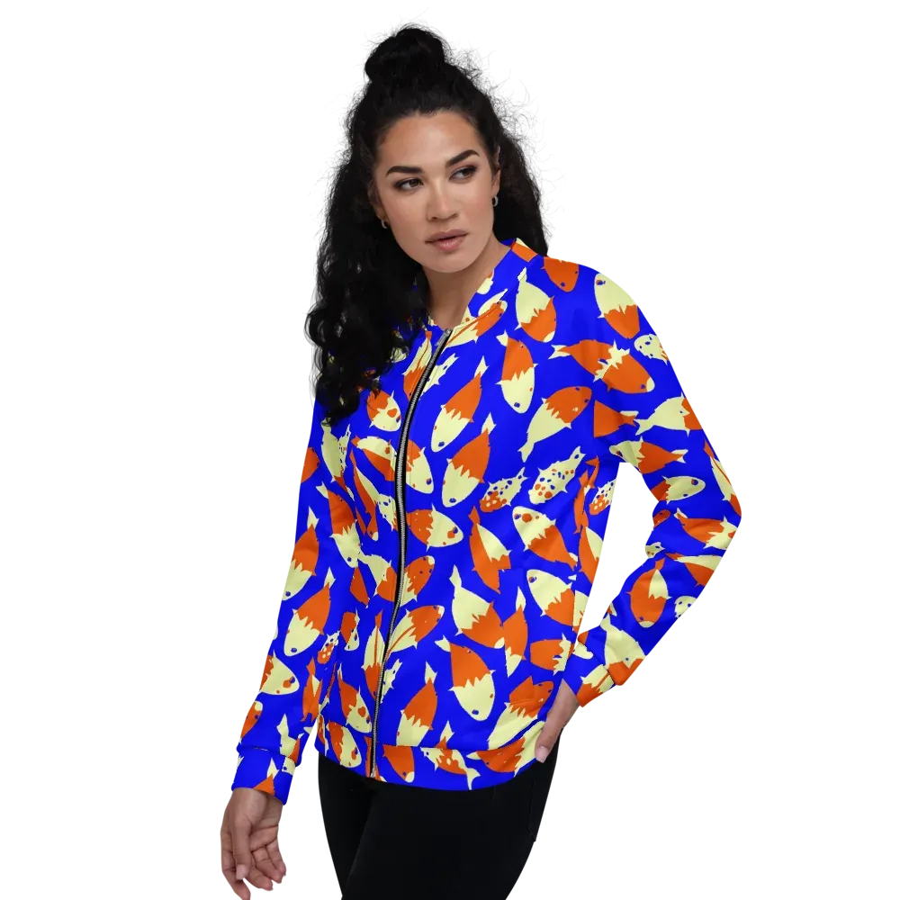 Koi Voltage on Bomber Jacket — Left