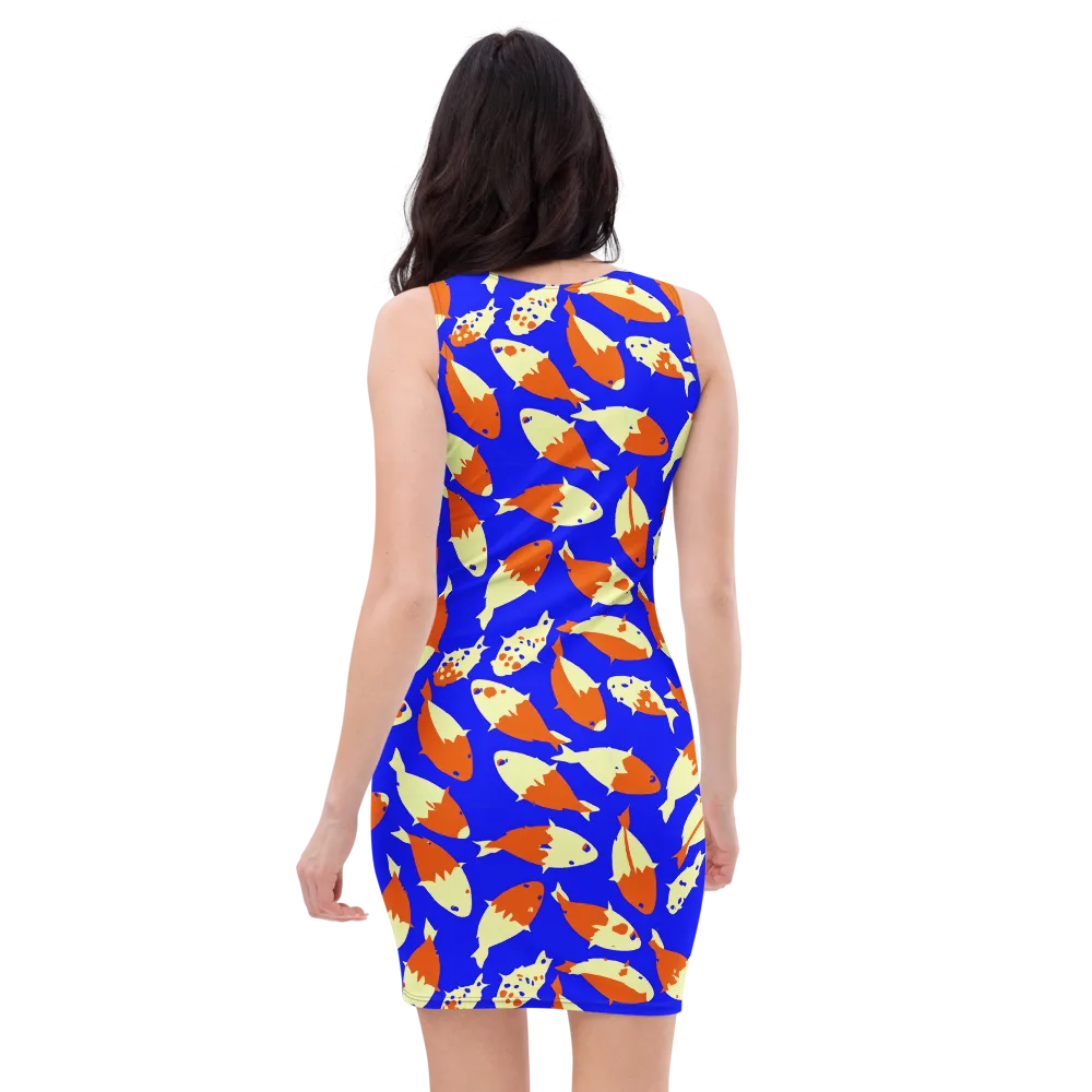 Koi Voltage on Bodycon Dress — Back