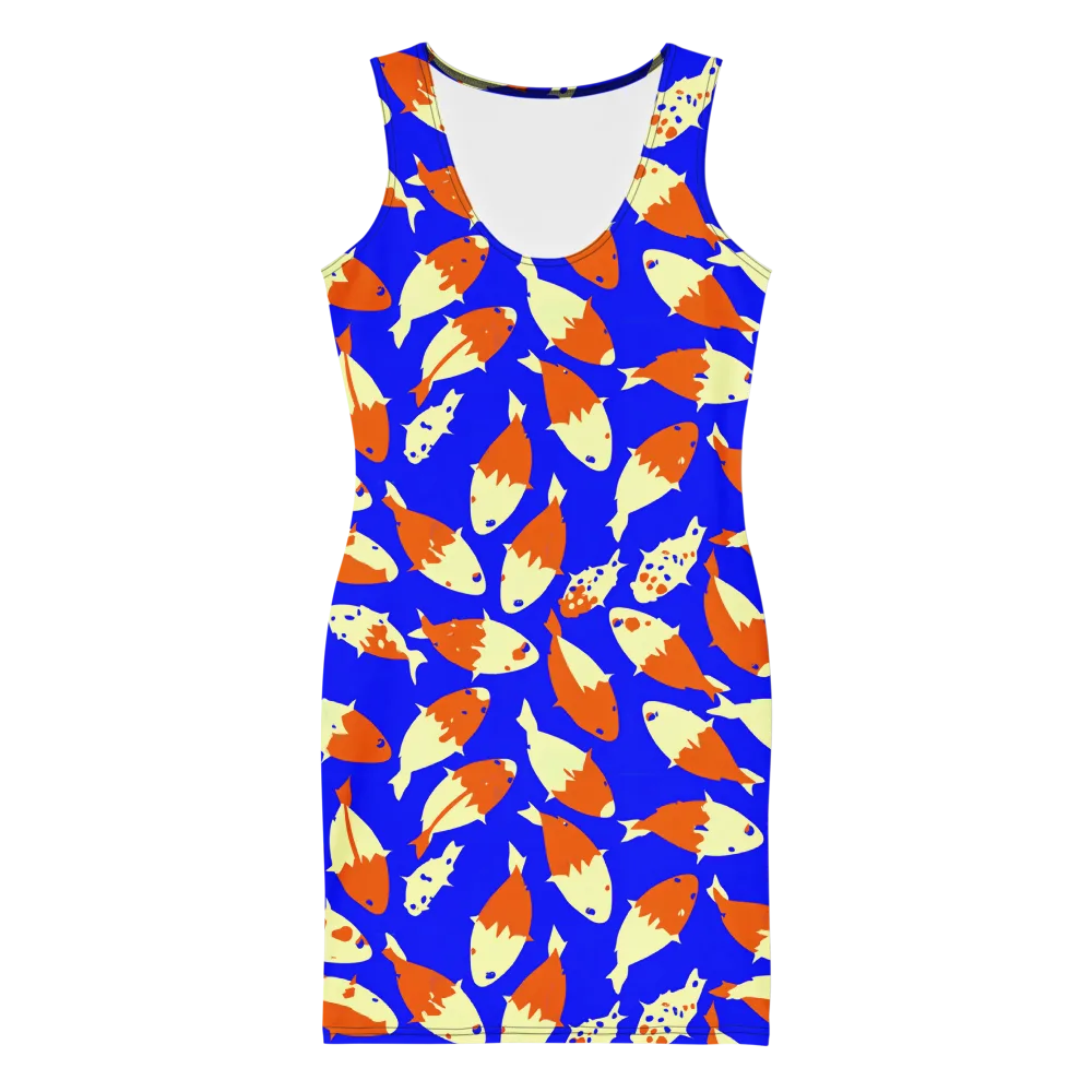 Koi Voltage on Bodycon Dress — Front