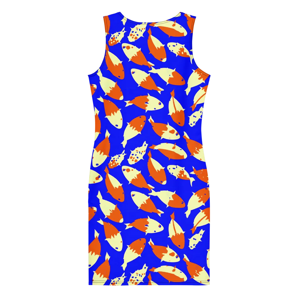 Koi Voltage on Bodycon Dress — Back