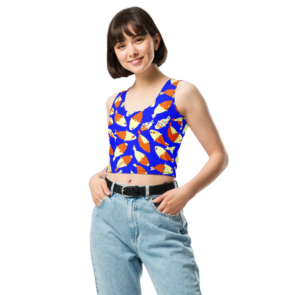Koi Voltage on Crop Top — Front