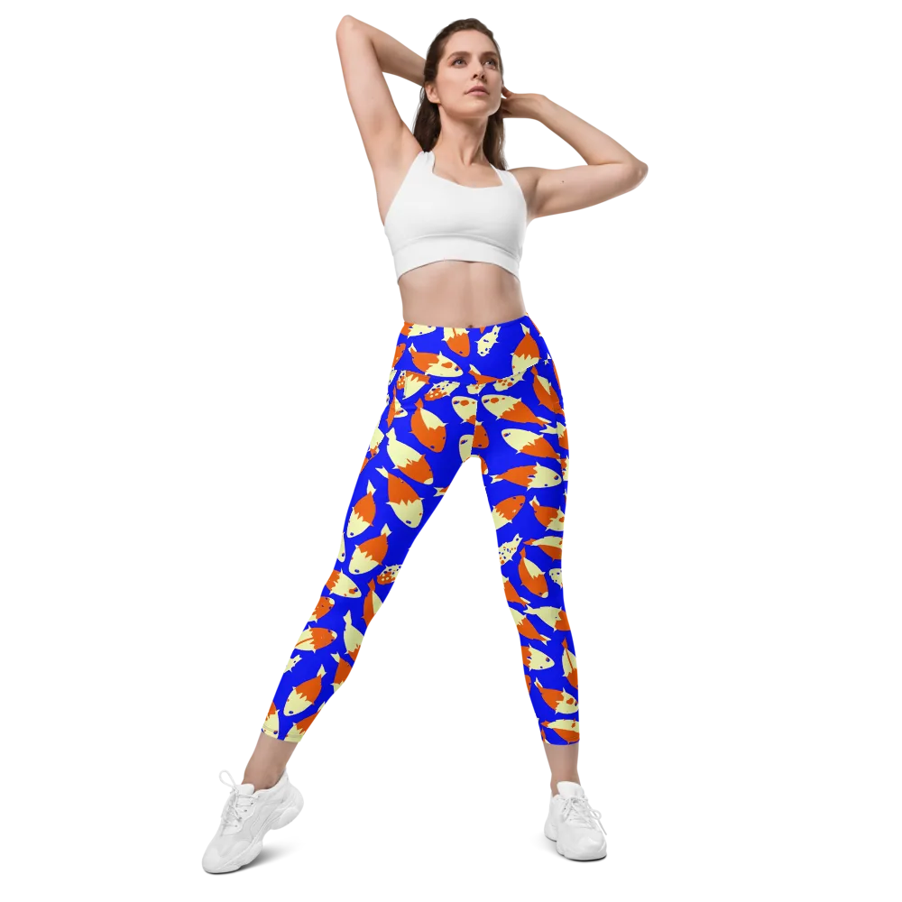 Koi Voltage on Leggings with Pockets — Front
