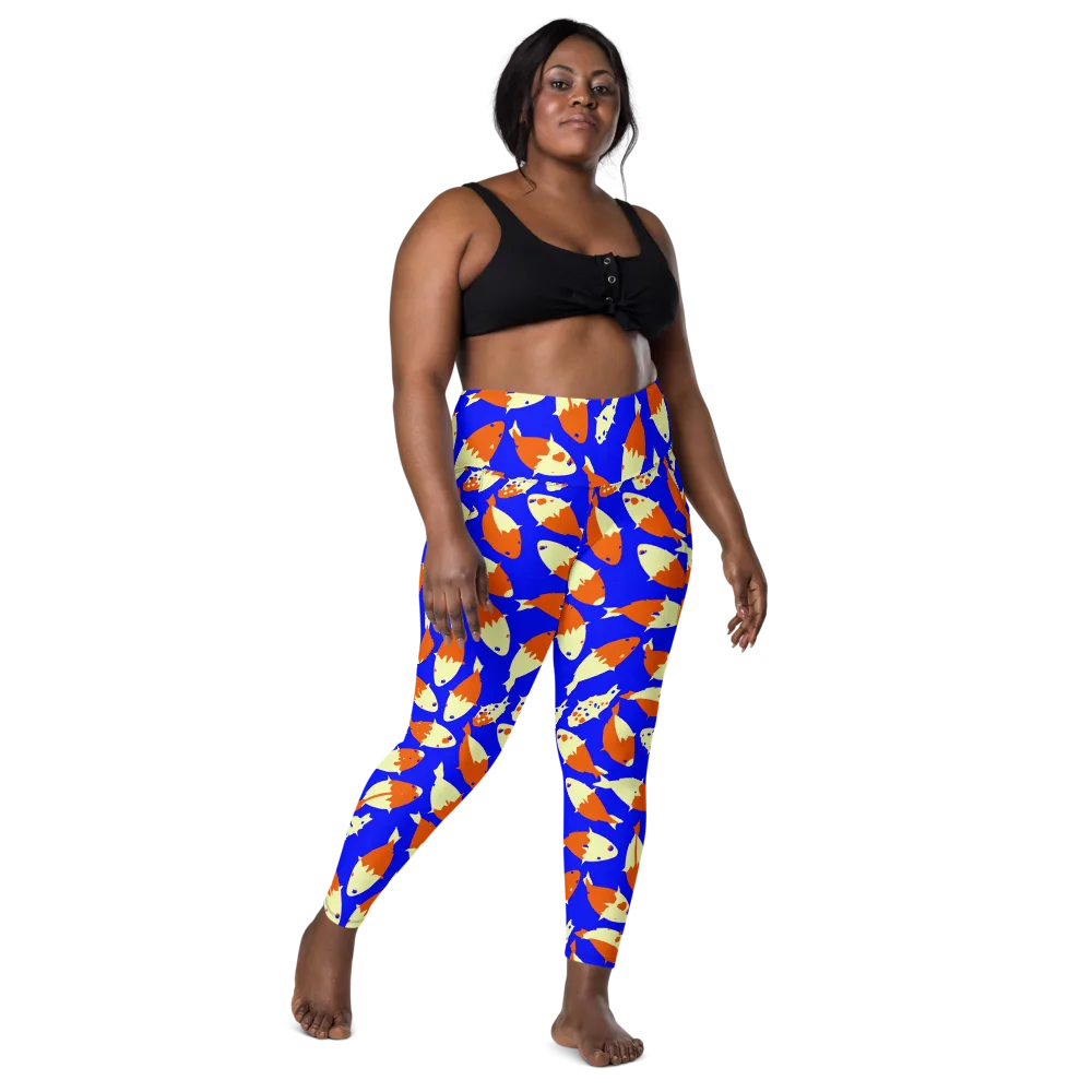 Koi Voltage on Leggings with Pockets — Front