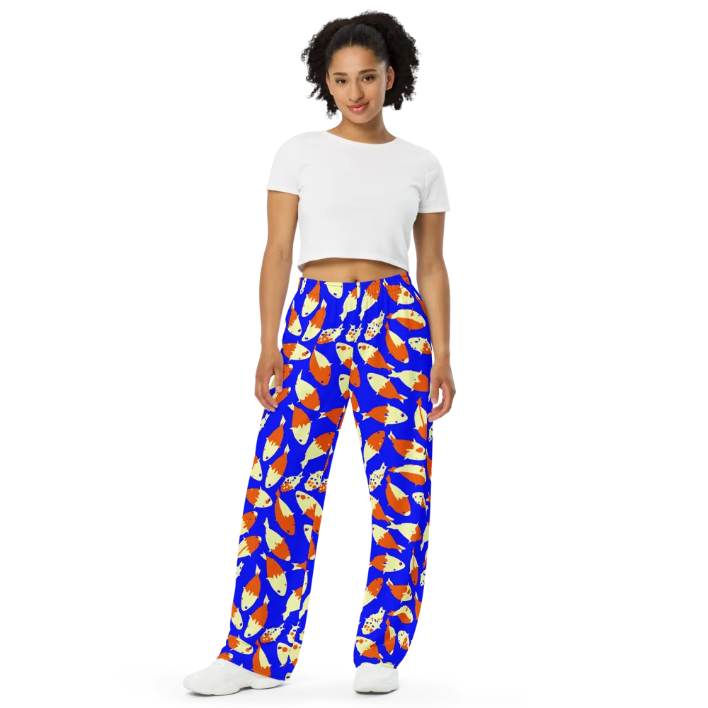 Koi Voltage on Wide-Leg Pants — Front