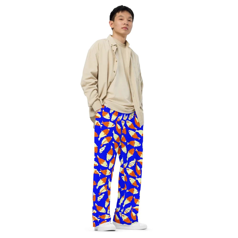 Koi Voltage on Wide-Leg Pants — Right Front