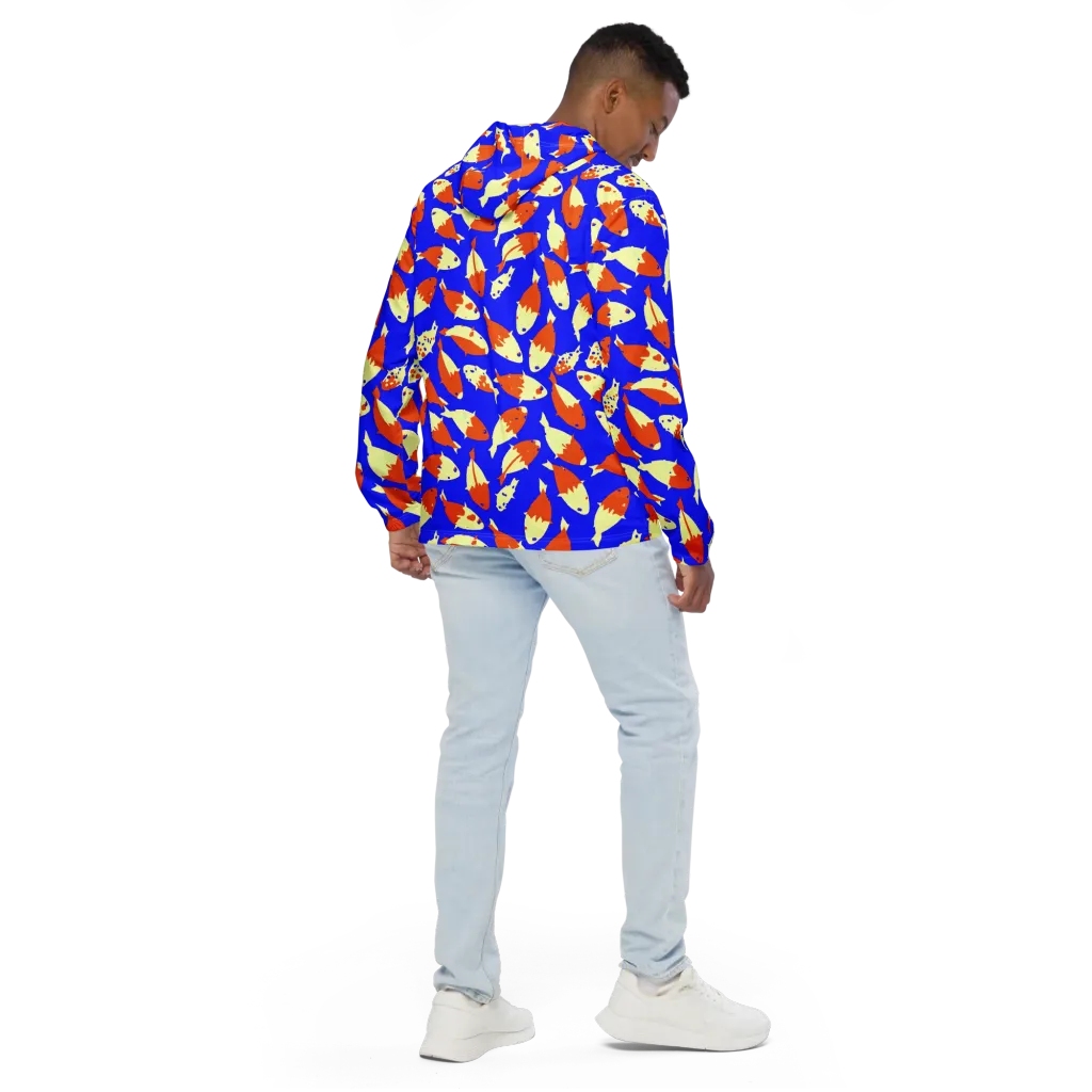Koi Voltage on Men's Windbreaker — Back