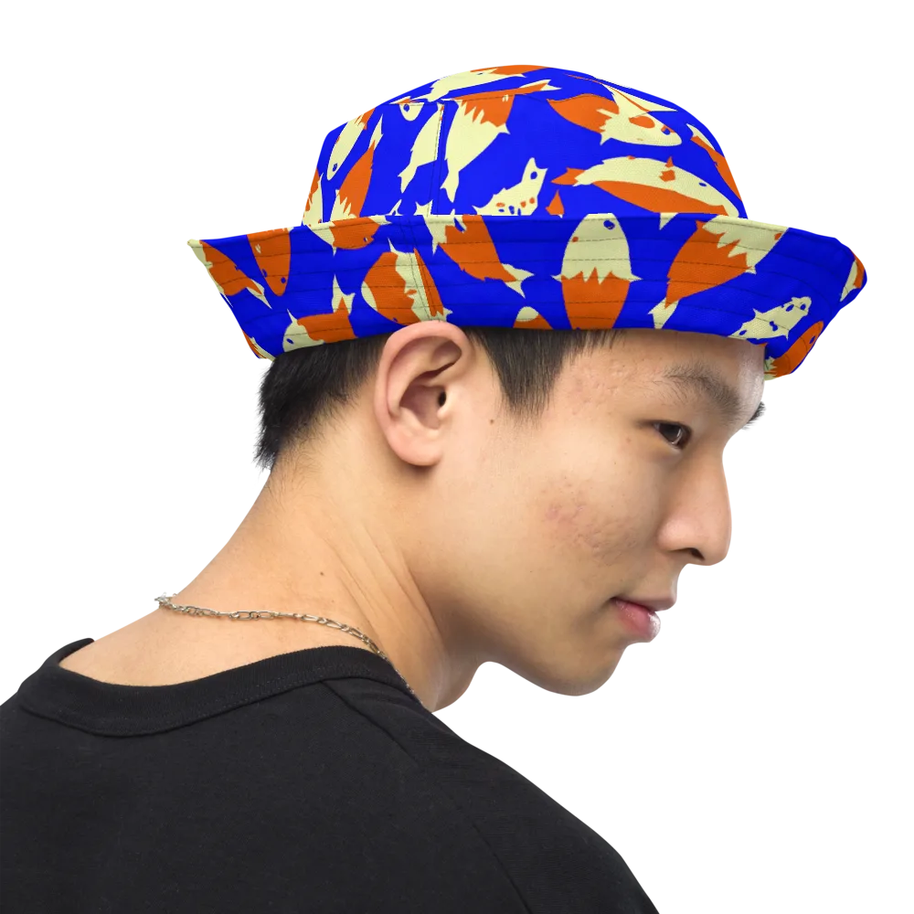Koi Voltage on Reversible Bucket Hat — Right Outside