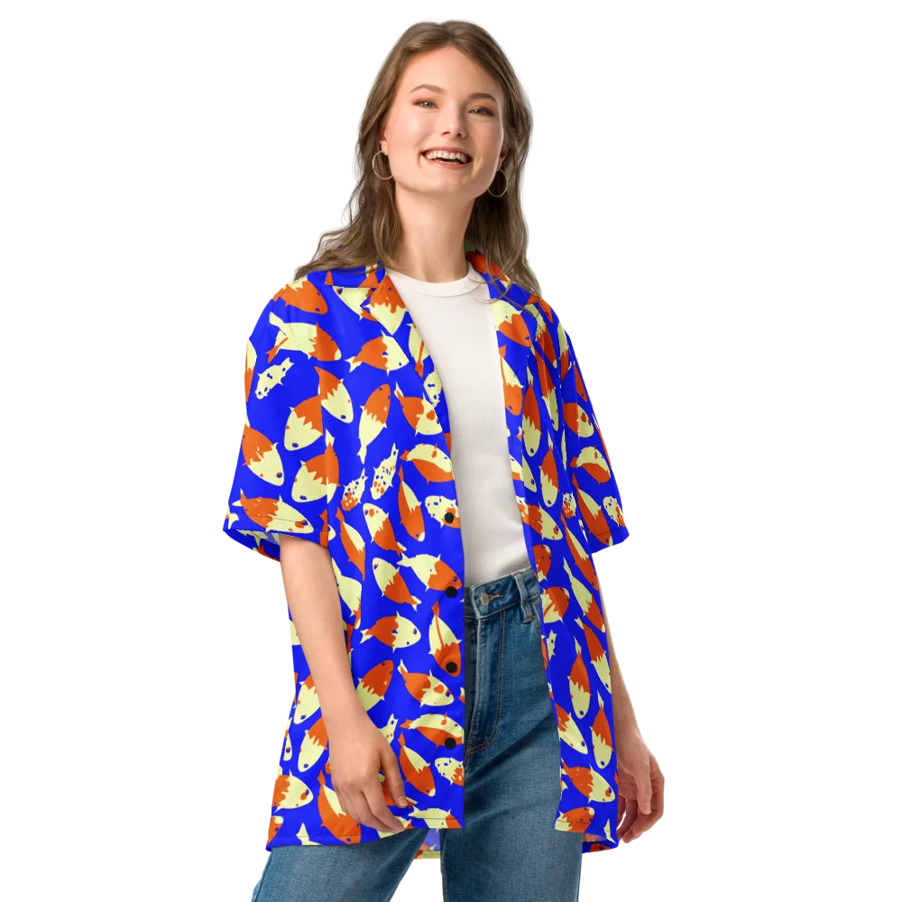 Koi Voltage on Button Shirt — Front