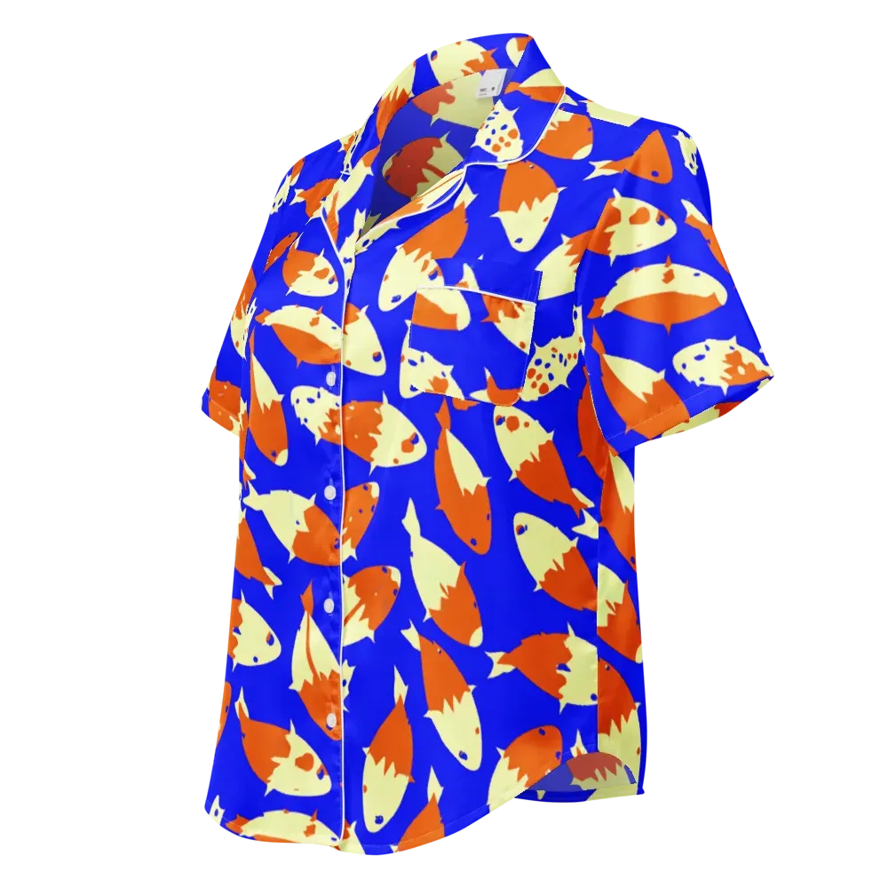 Koi Voltage on Women's Short Sleeve Pajama Top — Left Front