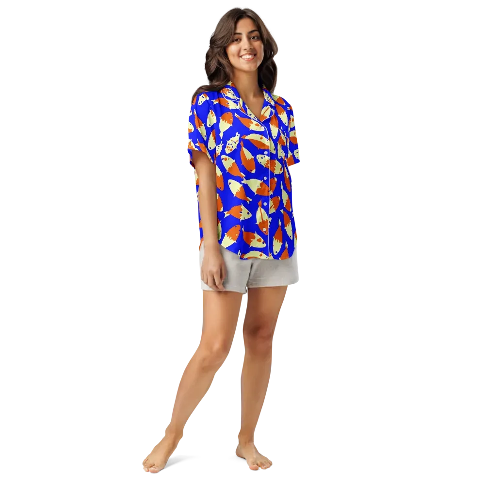 Koi Voltage on Women's Short Sleeve Pajama Top — Front