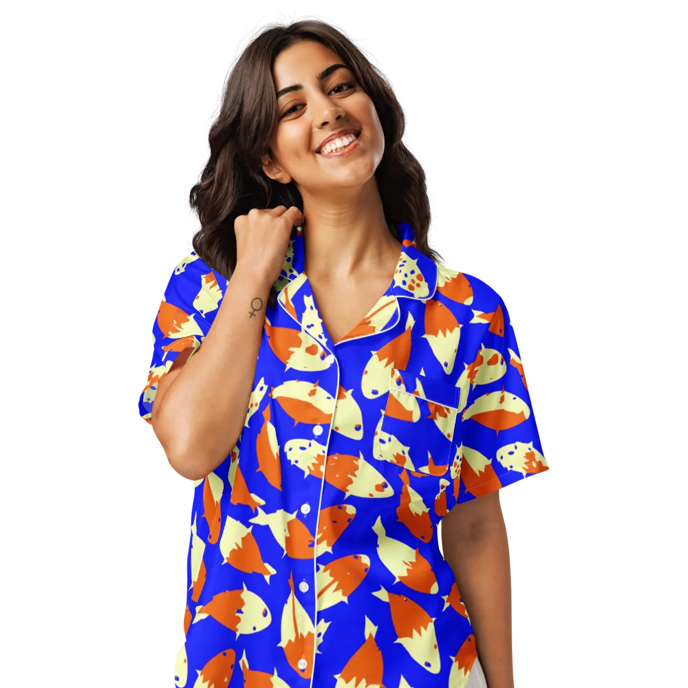Koi Voltage on Women's Short Sleeve Pajama Top — Front