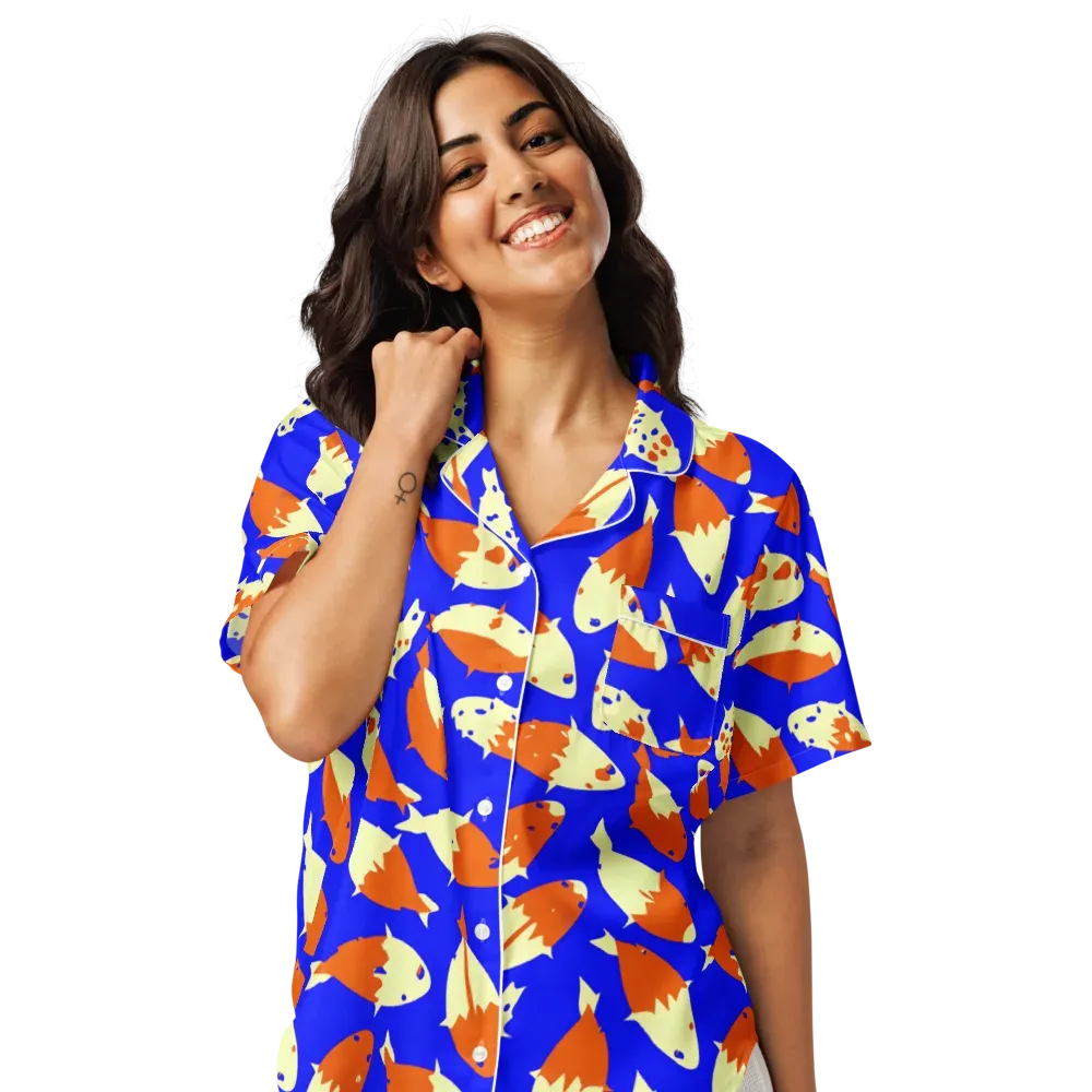 Koi Voltage on Women's Short Sleeve Pajama Top — Front