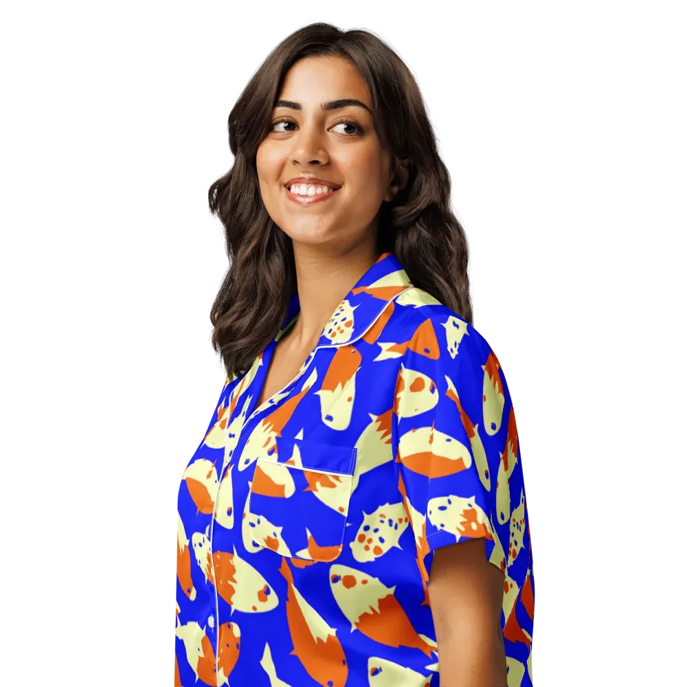 Koi Voltage on Women's Short Sleeve Pajama Top — Left Front