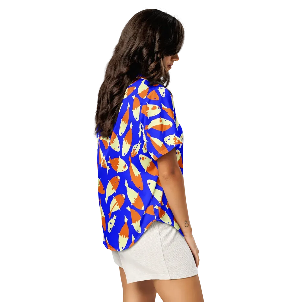 Koi Voltage on Women's Short Sleeve Pajama Top — Right Back