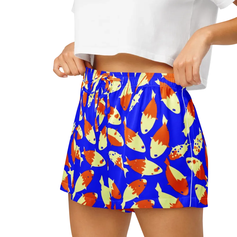 Koi Voltage on Women's Pajama Shorts — Left