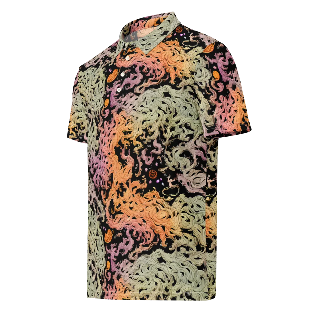 Flame Garden on Men's Slim Fit Polo Shirt — Left Front