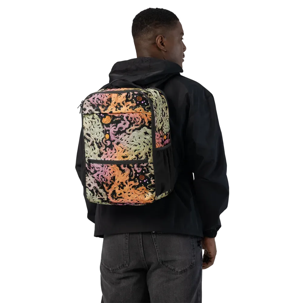 Flame Garden on Utility Backpack — Back