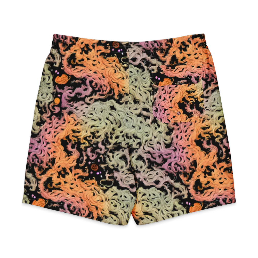 Flame Garden on Men's Board Shorts — Back