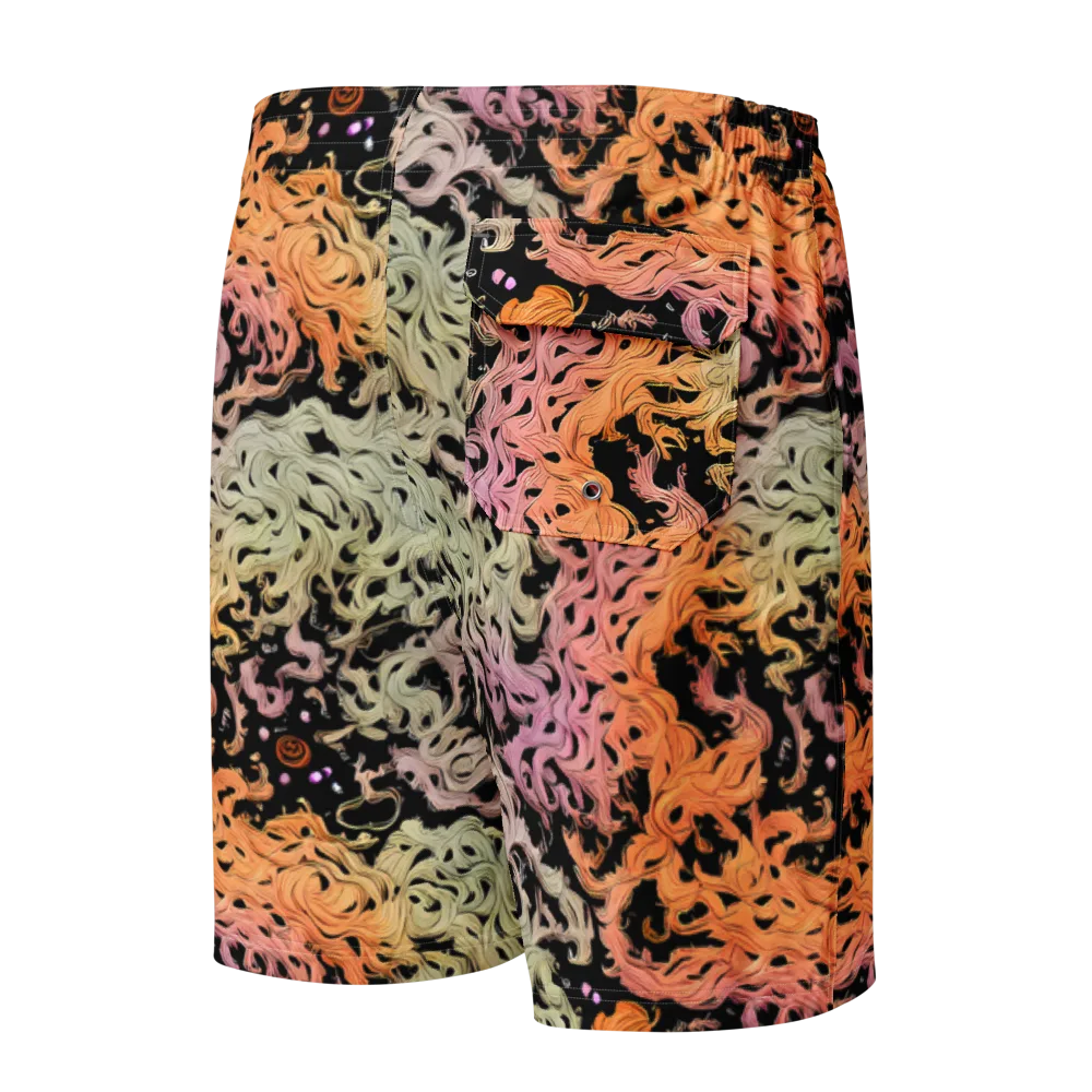 Flame Garden on Men's Board Shorts — Back