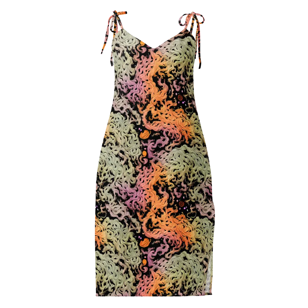 Flame Garden on Slip Dress — Front