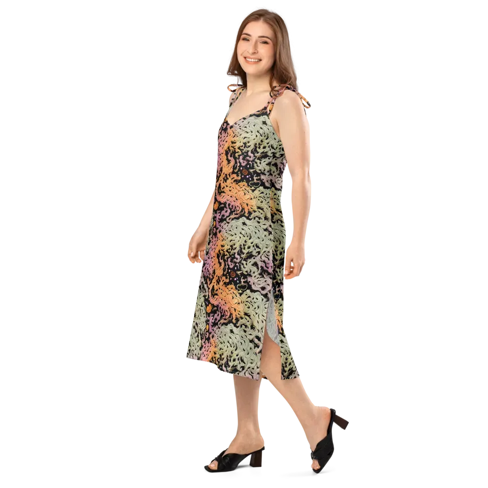 Flame Garden on Slip Dress — Left Front