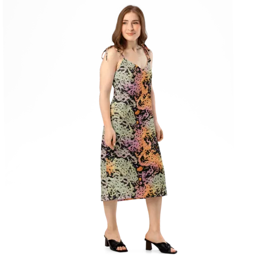 Flame Garden on a Slip Dress