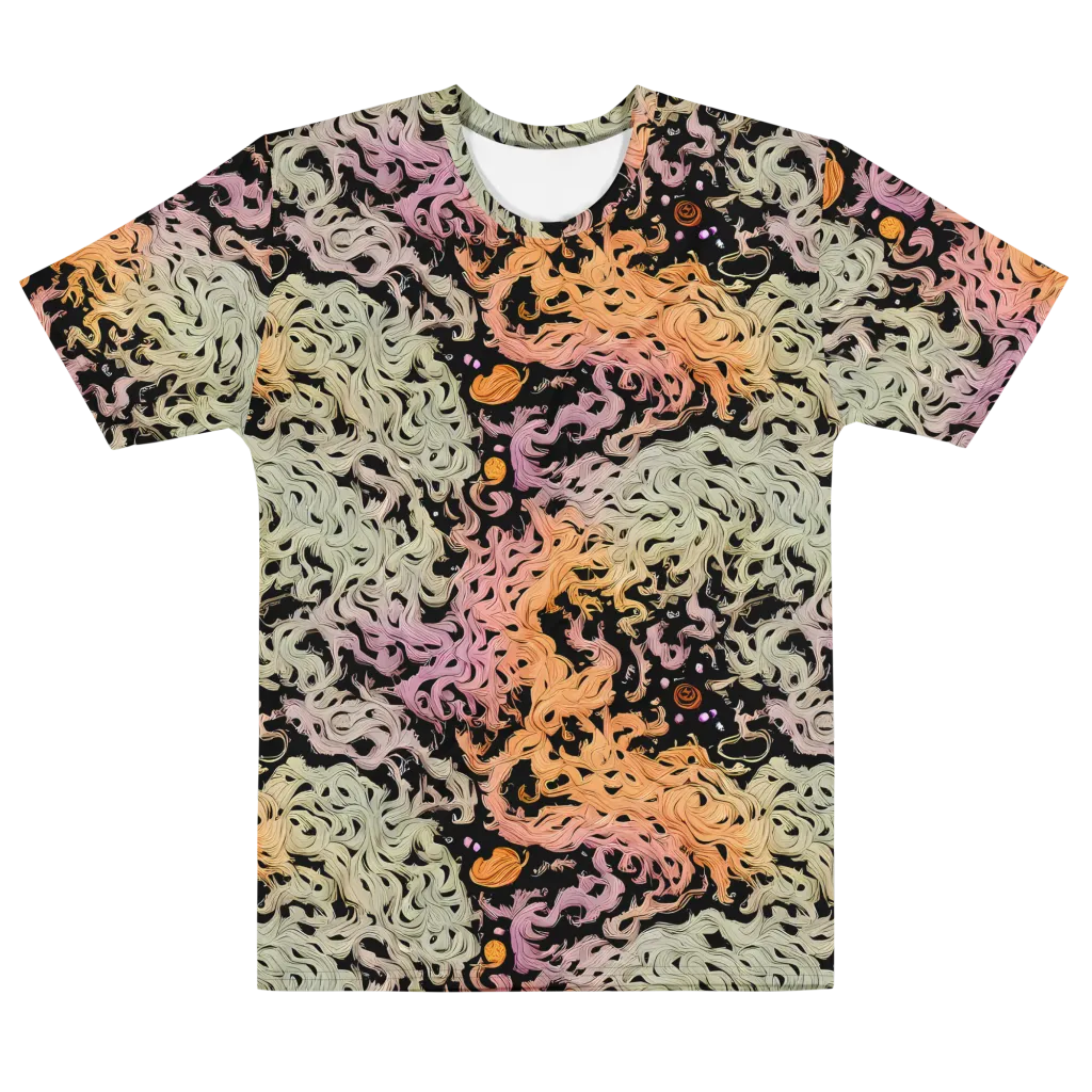 Flame Garden on Men's Cotton Crew Neck T-Shirt — Front