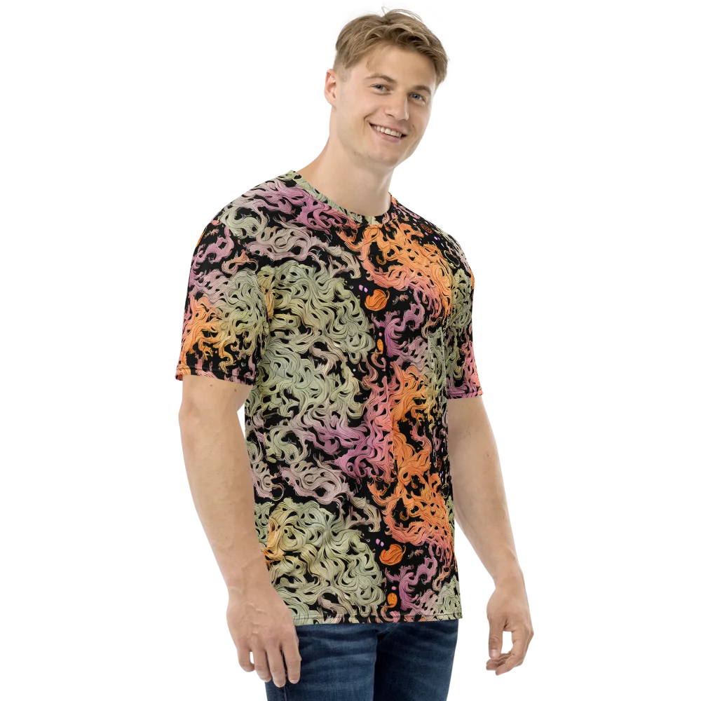 Flame Garden on Men's Crew Neck T-Shirt — Right