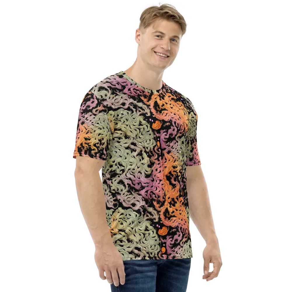 Flame Garden on Men's Crew Neck T-Shirt — Right