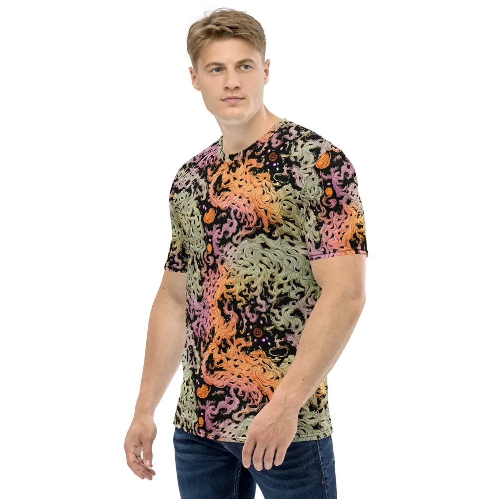 Flame Garden on Men's Crew Neck T-Shirt — Left