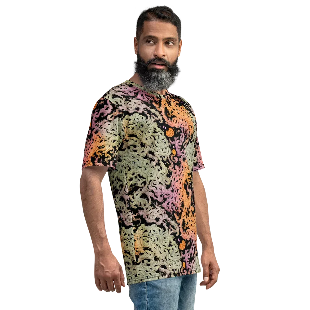 Flame Garden on Men's Crew Neck T-Shirt — Right