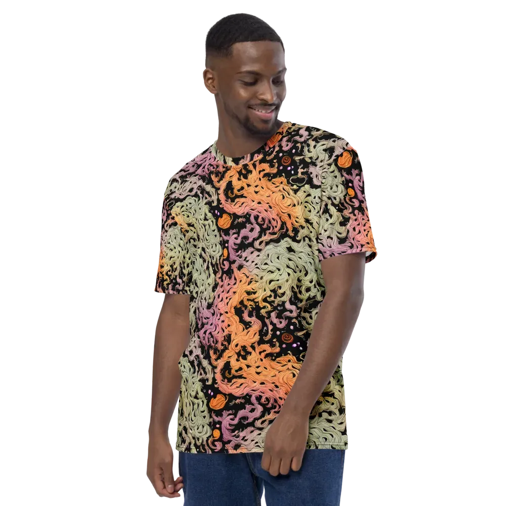 Flame Garden on Men's Crew Neck T-Shirt — Left
