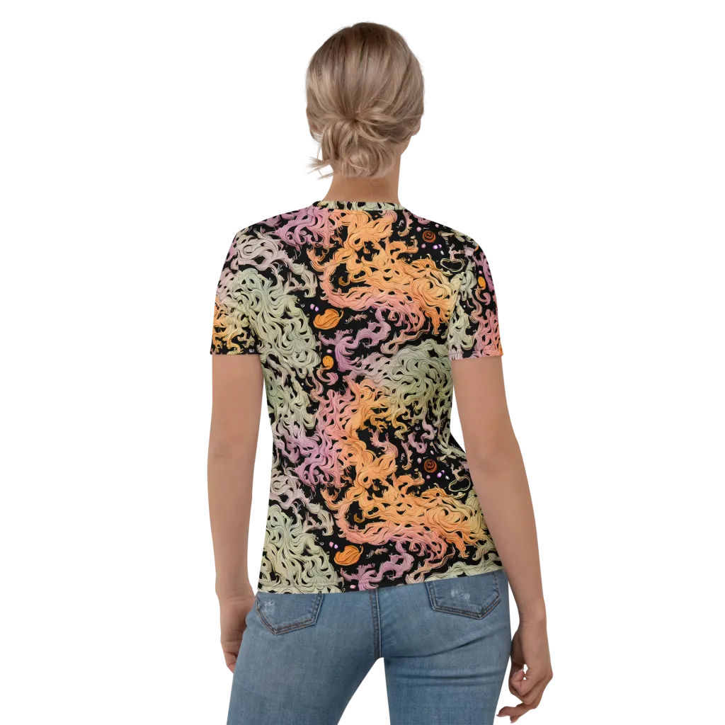 Flame Garden on Women's Crew Neck T-Shirt — Back